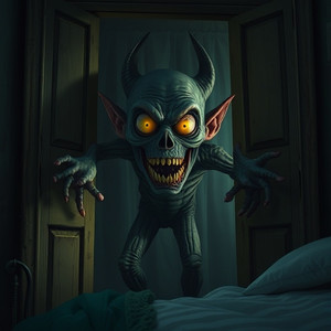 Monster In A Child S Bedroom Closet At Night Eaiboht