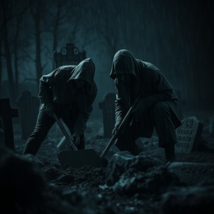 Two Grave Robbers Digging At Night 8981c2 Thumb